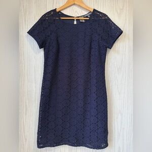 Taylor for A Pea in the Pod Maternity Navy Lace Dress Size M LNC